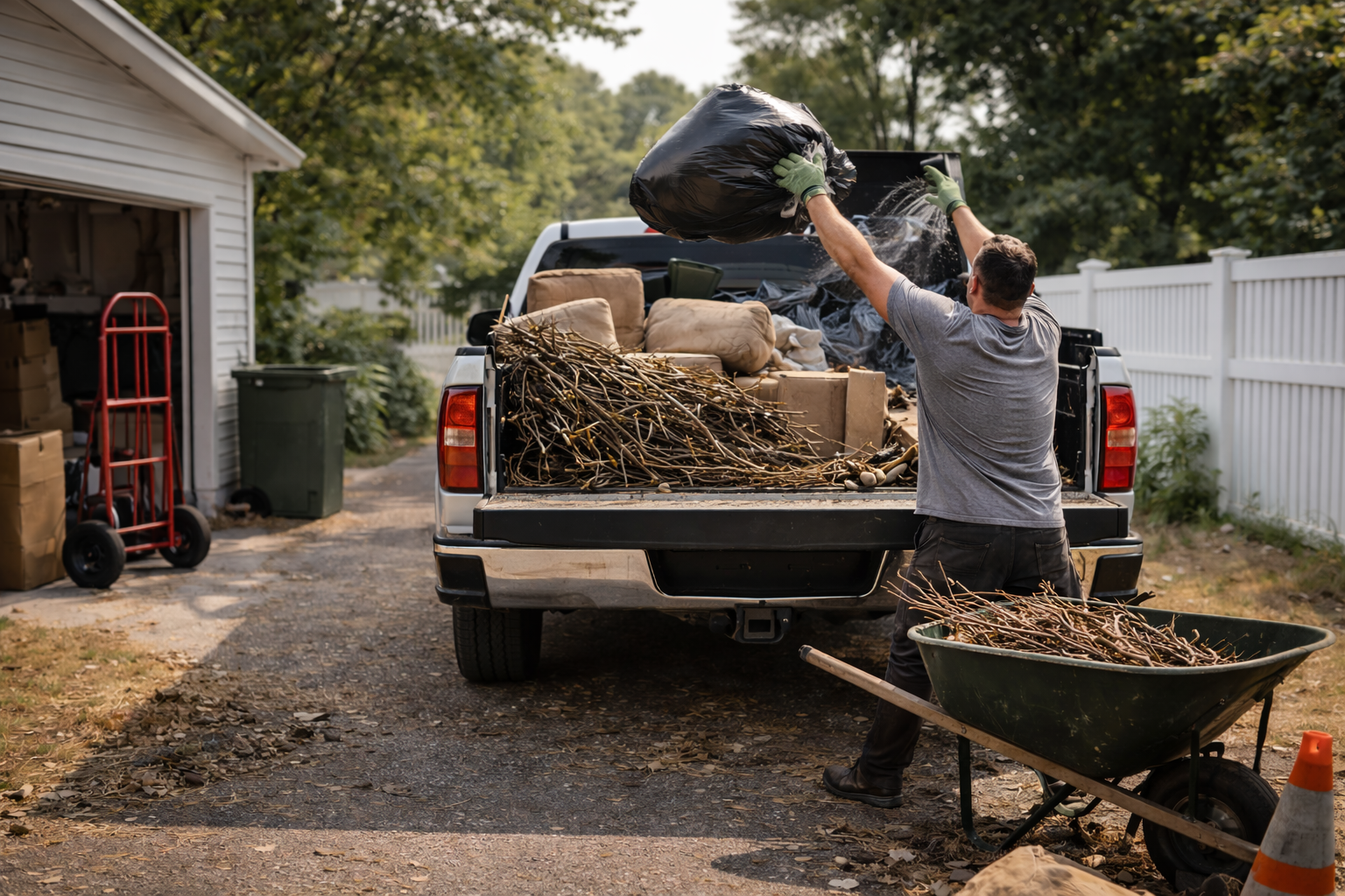 Same-day junk removal